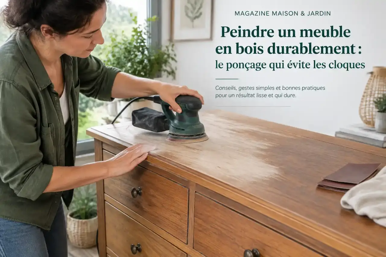 Peindre un meuble en bois durablement : le ponçage qui évite les cloques