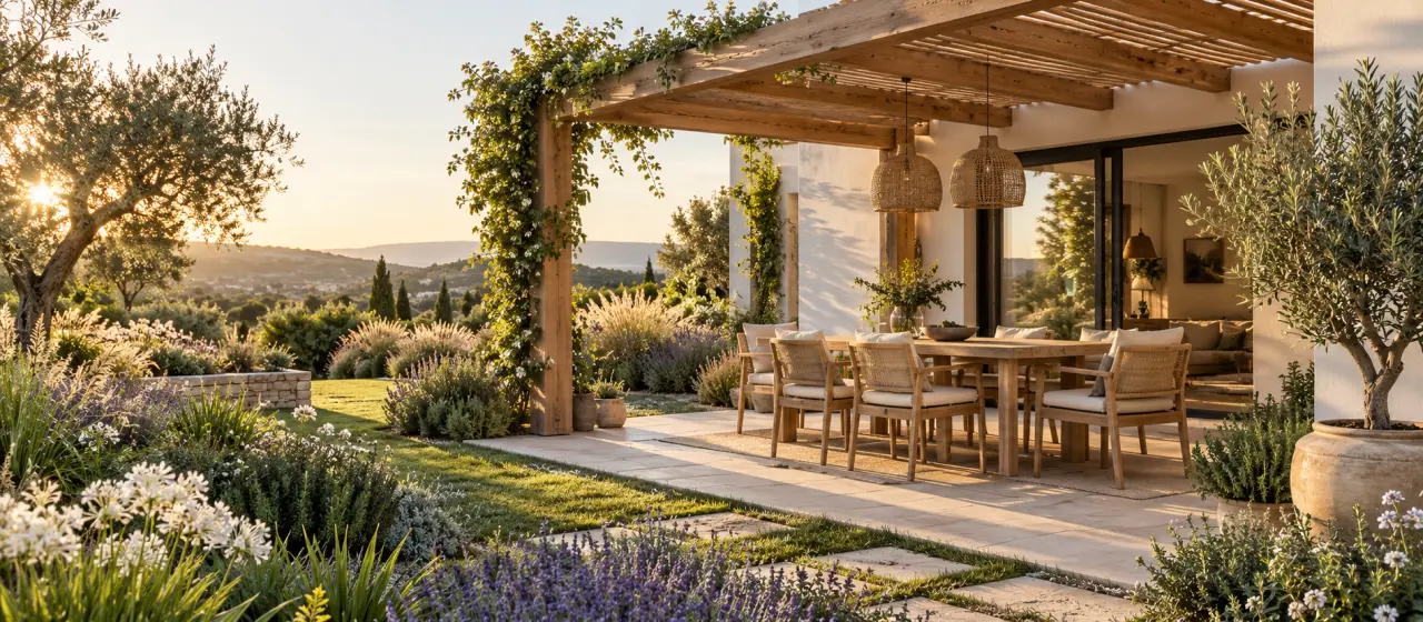 jardin-en-terrasse.com : une pergola pensée pour prolonger la maison sans effacer le jardin