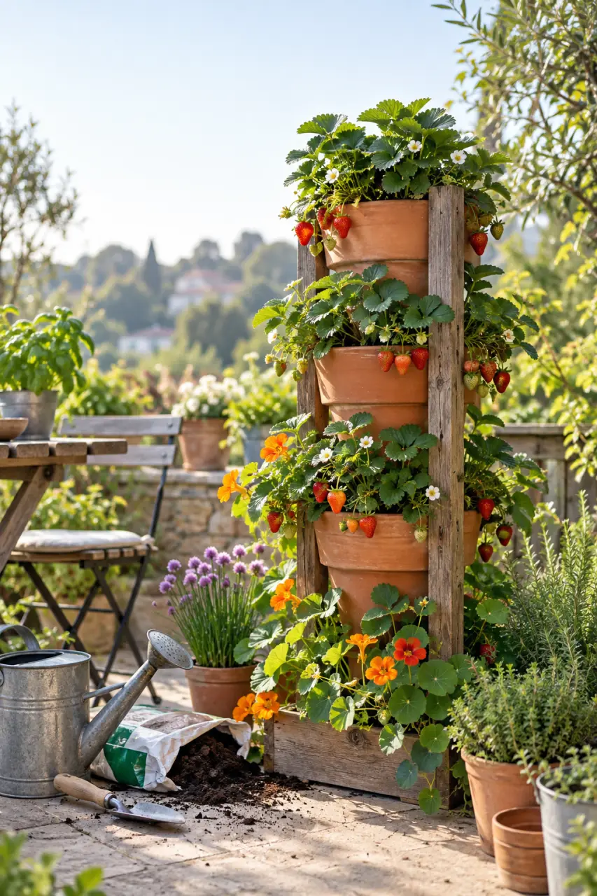 Jardinier.net : des conseils concrets pour une tour à fraisier, des plantes adaptées et un budget maîtrisé