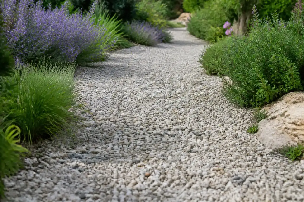 Galets de jardin : quel calibre choisir pour une allée qui ne s'enfonce pas