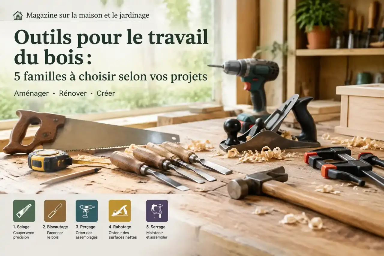 Outils pour le travail du bois : 5 familles à choisir selon vos projets